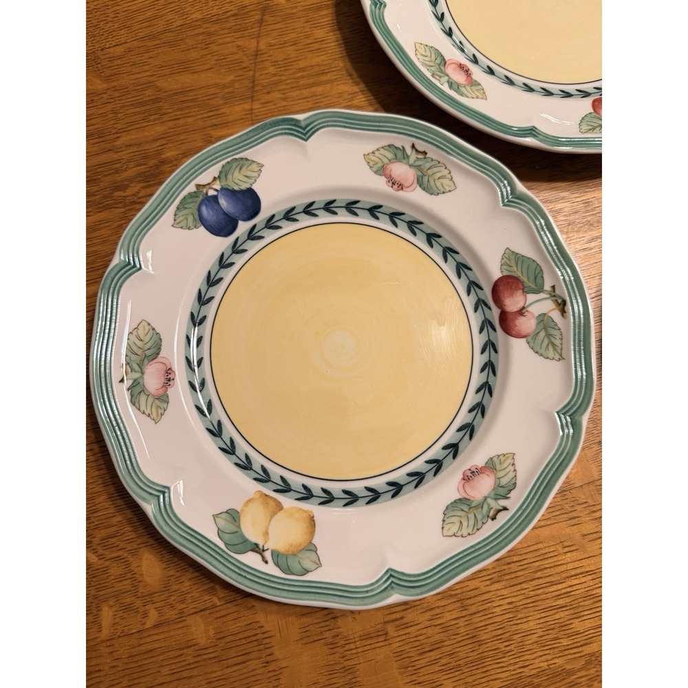 Set Of 3 Villeroy & Boch French Garden Fleurence 8" Salad Plates Excellent